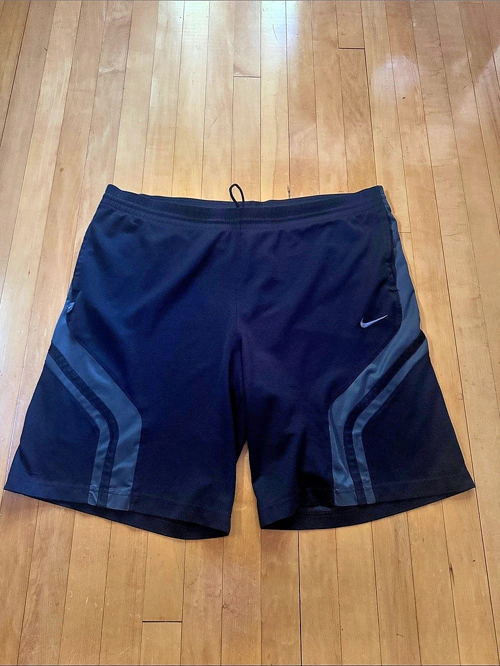 Nike vintage 90s black Athletic Shorts with grey trim mens XL